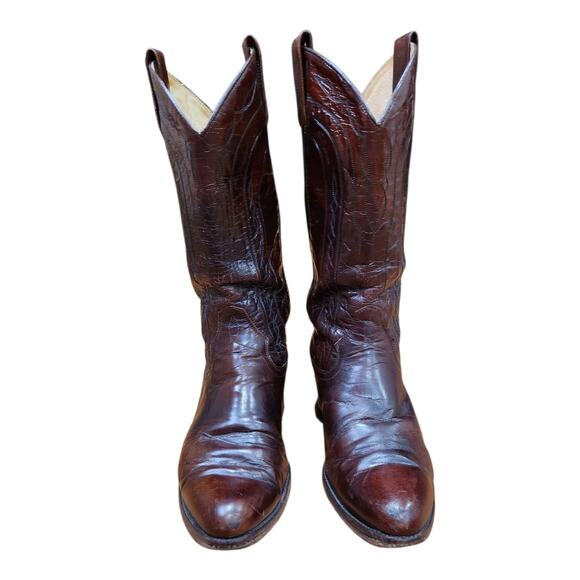Vintage Dan Post Burgundy Boots. Made in Spain- Men\'s Sz 9D main image 10